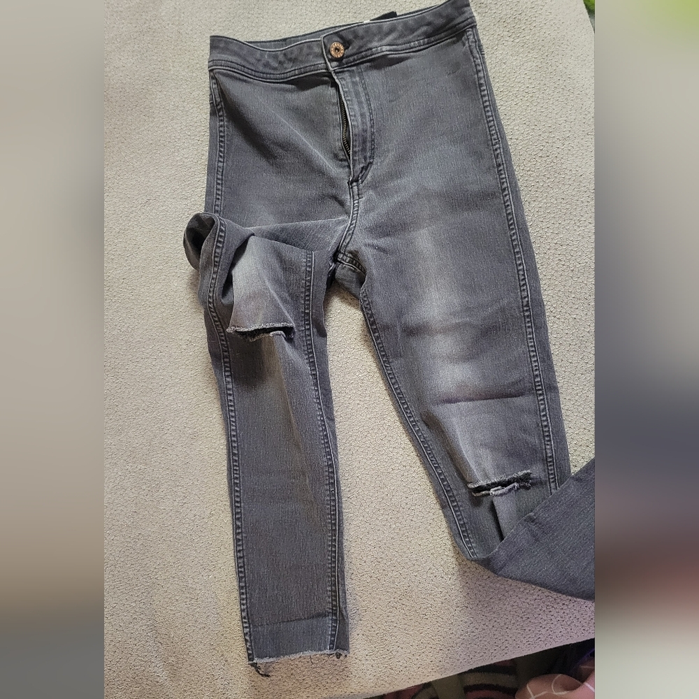 Distressed Gray Jeans - Picture 2 of 8